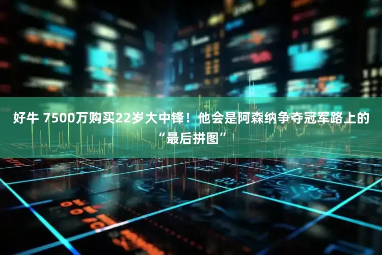 好牛 7500万购买22岁大中锋！他会是阿森纳争夺冠军路上的“最后拼图”
