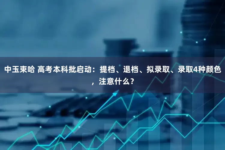 中玉束哈 高考本科批启动：提档、退档、拟录取、录取4种颜色，注意什么？
